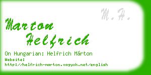 marton helfrich business card